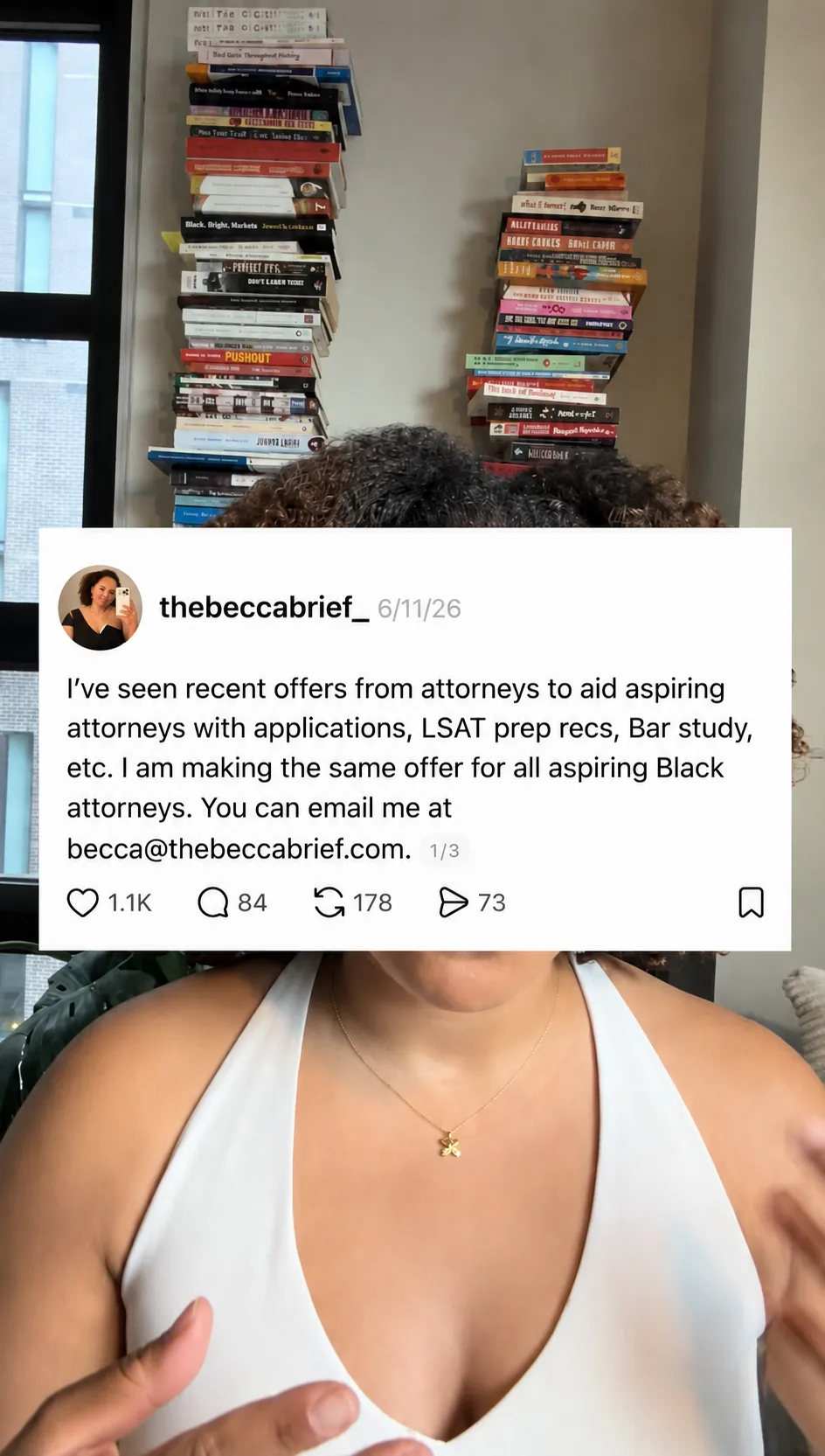 Becca sharing resources for aspiring Black attorneys